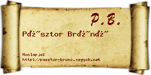 Pásztor Brúnó névjegykártya