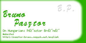 bruno pasztor business card